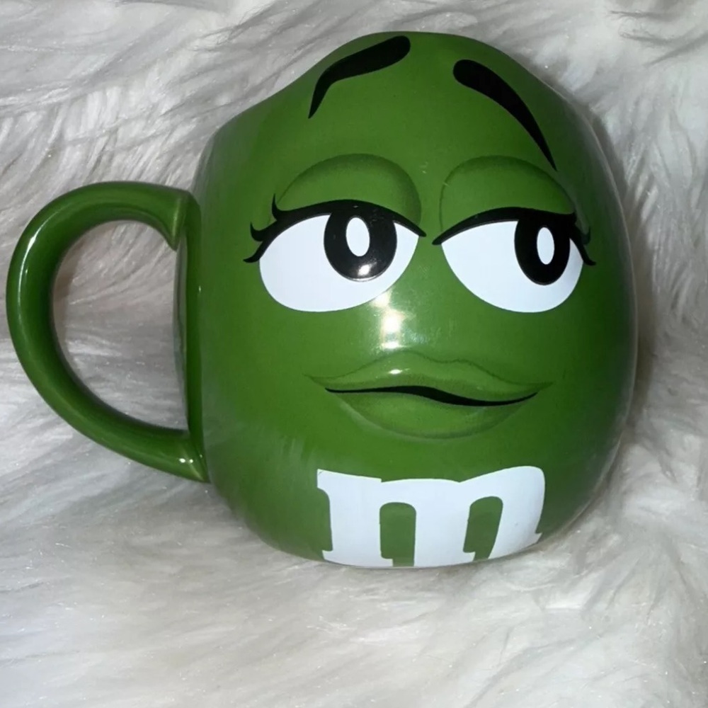 Vintage M &M’s Candy Green Character Face Oversized Ceramic Soup or Coff… - Picture 9 of 11